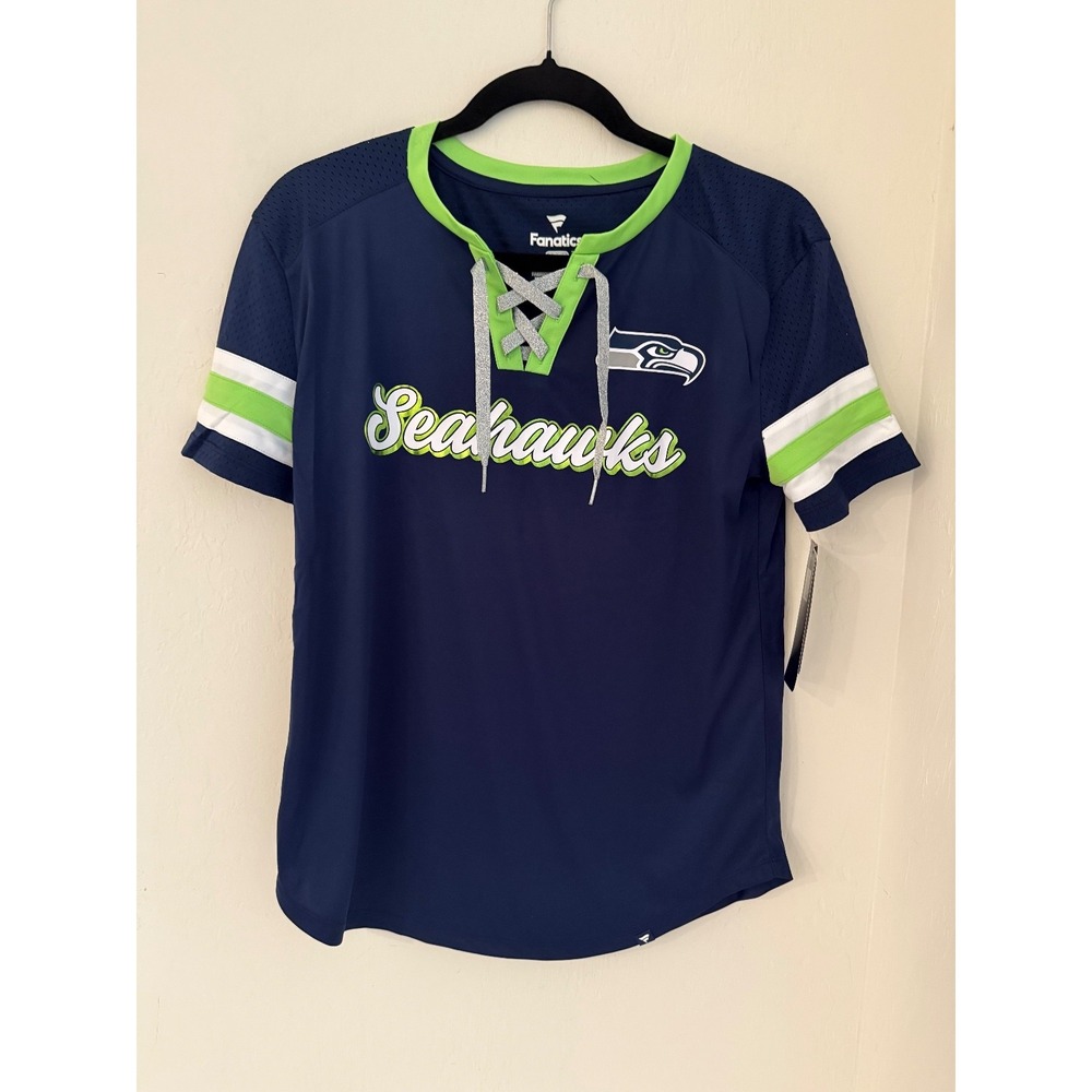 Seattle Seahawks Women's Fanatics Lace-up Wilson #3 Jersey/Shirt Size Small- NWT